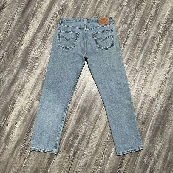 Vintage 1998 Levis 501 Made in France Grunge Jeans 34 x 30 (33 x 29) - Picture 2 of 16